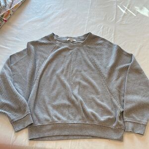 Women’s Gray Waffle Long Sleeve Tee - Unknown Brand
